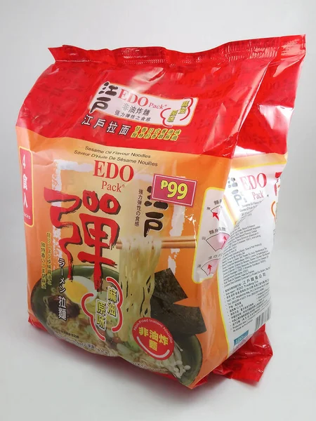 Manila Sept Edo Pack Japanese Ramen Sesame Oil Flame Noodles — 스톡 사진