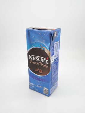 MANILA, PH - SEPT 24 - Nescafe French vanilya 24 Eylül 2020 'de Manila, Filipinler' de kahveye hazır.