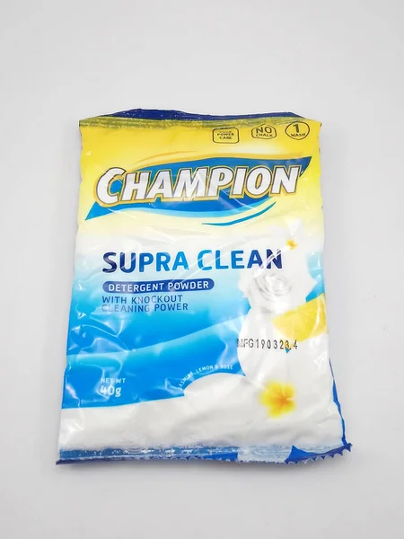 Manila Sept Champion Supra Clean Detergent Powder September 2020 Manila —  Fotos de Stock