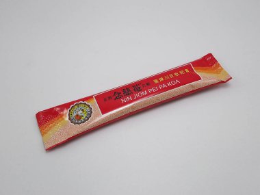 MANILA, PH - SEPT 25 - Nin jom pei pa koa öksürük şurubu kesesi 25 Eylül 2020, Manila, Filipinler.