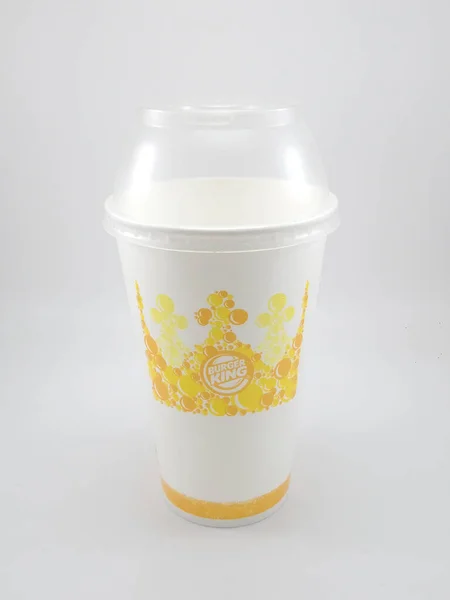 Manila Sept Burger King Drinking Cup Philippines 2020 필리핀 마닐라 — 스톡 사진