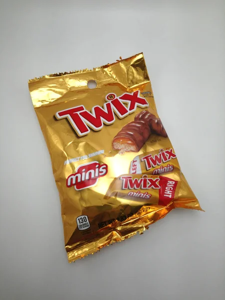马尼拉 Sept Twix Minis Cookie Bar Caramel Milk Chocolate September — 图库照片