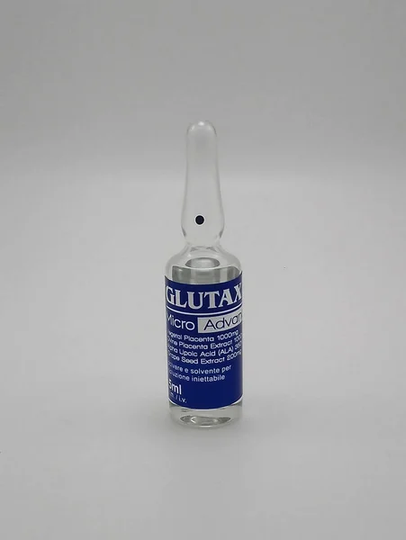 Manila Septiembre Glutax Micro Advance Placenta Vial Septiembre 2020 Manila — Foto de Stock