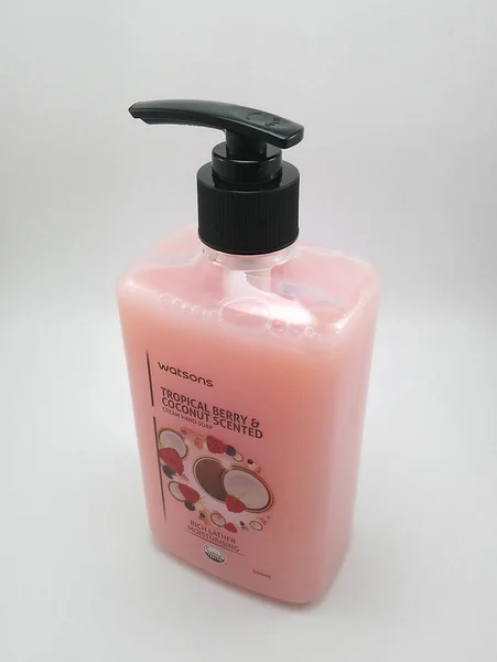 Manila Septiembre Watsons Tropical Berry Coconut Scented Cream Liquid Hand —  Fotos de Stock