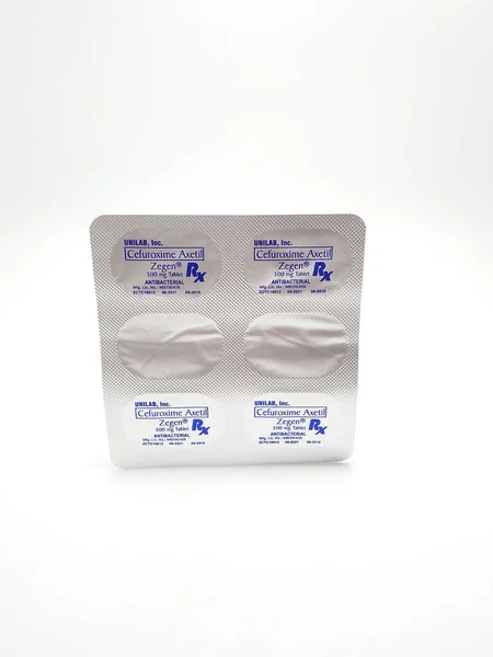 Manila Sept Cefuroxime Axetil Zegen Antibacterial Tablet September 2020 Manila — Stock Photo, Image