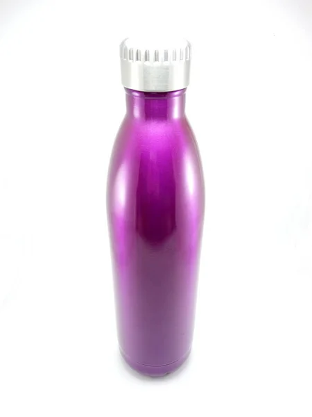 Purple Metal Bottle Shape Canteen Water Container — Stock Photo, Image