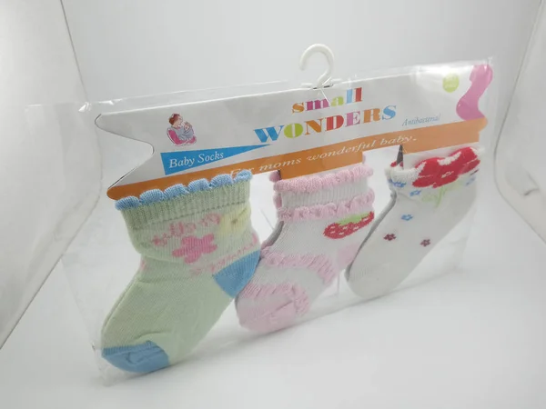 Manila Sept Small Wonders Antibacterial Baby Socks September 2020 Manila — Stock Photo, Image