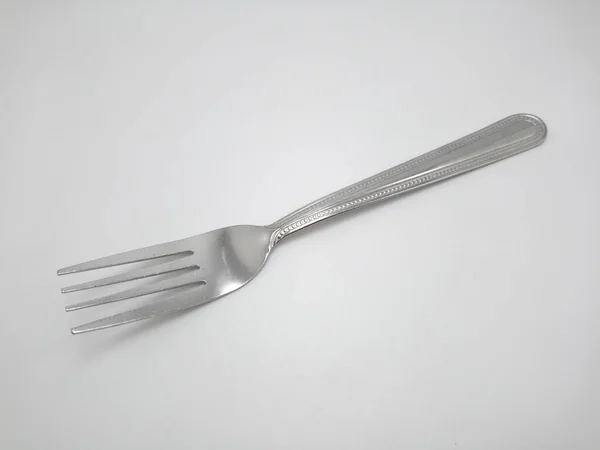 Edelstahl Metall Essgeschirr Gabel Verwendung Für Essen Essen Mahlzeit — Stockfoto