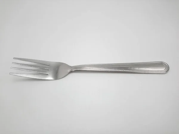 Edelstahl Metall Essgeschirr Gabel Verwendung Für Essen Essen Mahlzeit — Stockfoto
