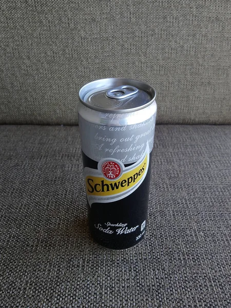 Manila Oct Schweppes Sparkling Soda Water Can October 2020 Manila — Stock Photo, Image