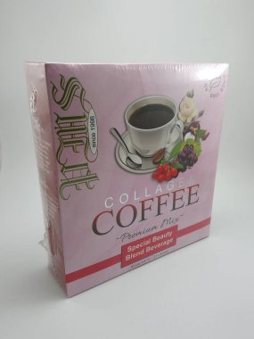 MANILA, PH - OCT 11 - 11 Ekim 2020 'de Manila, Filipinler' de PMS Kolajen kahve primi.