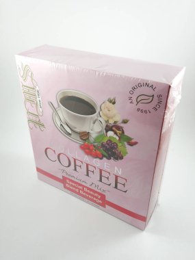 MANILA, PH - OCT 11 - 11 Ekim 2020 'de Manila, Filipinler' de PMS Kolajen kahve primi.