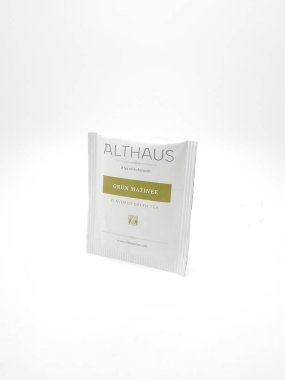 MANILA, PH - OCT 11 - 11 Ekim 2020 tarihinde Manila, Filipinler 'de Althaus çay grun matine aromalı yeşil çay.