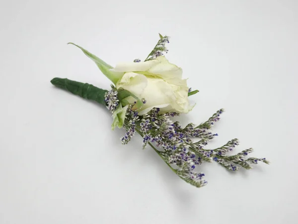 Fresh white flower brooch pin