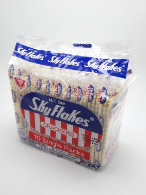 MANILA, PH - OCT 14 - Skyflakes Krakerleri 14 Ekim 2020 tarihinde Manila, Filipinler 'de sade lezzet.