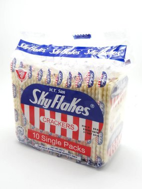 MANILA, PH - OCT 14 - Skyflakes Krakerleri 14 Ekim 2020 tarihinde Manila, Filipinler 'de sade lezzet.