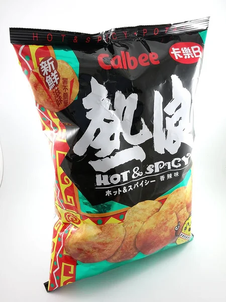 Manila Oct Calbee Hot Spicy Potato Chips Octubre 2020 Manila —  Fotos de Stock