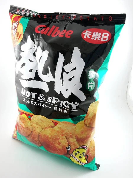 Manila Oct Calbee Hot Spicy Potato Chips Octubre 2020 Manila —  Fotos de Stock