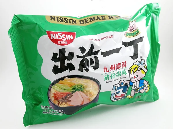 Manila Oct Nissin Ram Nudlar Kyushu Tonkotsu Smak Den Oktober — Stockfoto