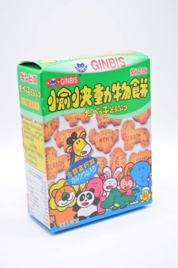 MANILA, PH - 22 FEB - Ginbis Tabekko Doubutsu hayvan şekilli bisküviler 22 Şubat 2025 tarihinde Manila, Filipinler 'de. Ginbis Japonya 'da bir yiyecek aperatifi..