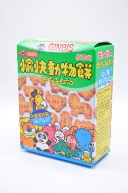 MANILA, PH - 22 FEB - Ginbis Tabekko Doubutsu hayvan şekilli bisküviler 22 Şubat 2025 tarihinde Manila, Filipinler 'de. Ginbis Japonya 'da bir yiyecek aperatifi..