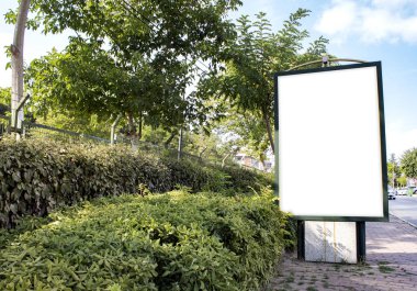 logo veya metin için billboard boş mockup ve şablon boş çerçeve