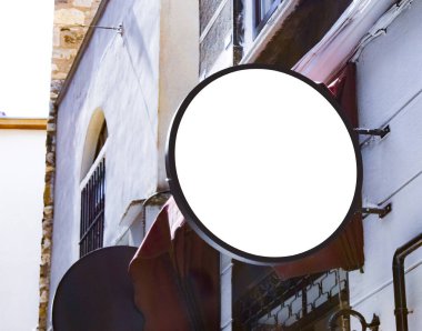 Logo veya metin için tabela düzenleme ve şablon boş çerçeve