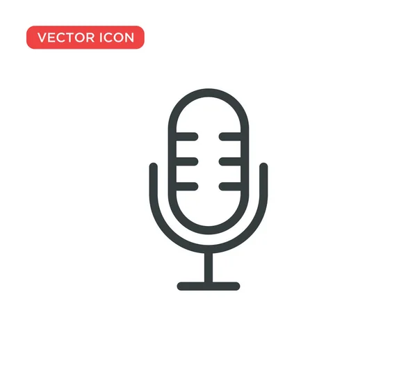Projeto da ilustração do vetor do ícone do microfone — Vetor de Stock