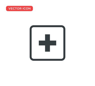 Tıbbi Çapraz Simge Vektör Çizim Tasarımı