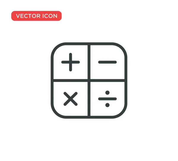 Calculadora Ícone Vector Ilustração Design — Vetor de Stock