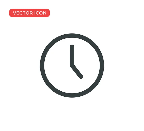 Icône d'horloge vectoriel Illustration Design — Image vectorielle