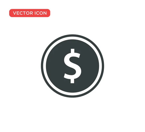 Dollar moedas ícone vetor ilustração design — Vetor de Stock