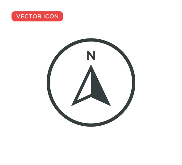 Nuoli kompassi kuvake vektori kuvituksen suunnittelu — vektorikuva