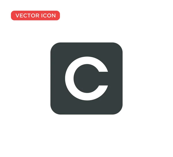 Copyright Symbol Icon Vector Illustration Design — Stock Vector