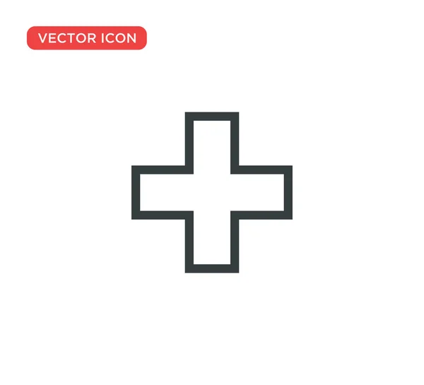 Projeto médico da ilustração do vetor do ícone da cruz — Vetor de Stock