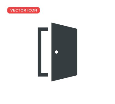 Kapı Simgesi Vektör Çizim Tasarımı