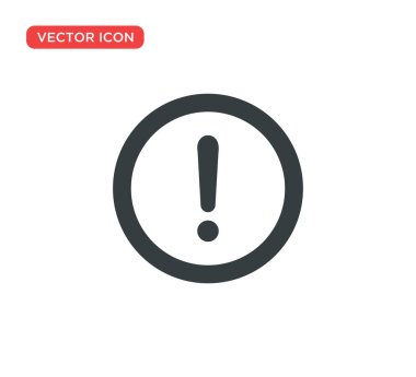 Ünlem İşareti Simge Vektör Çizim Tasarımı