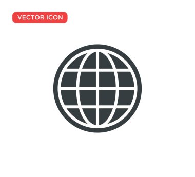 Küre Ağ Simge Vektör Çizim Tasarımı