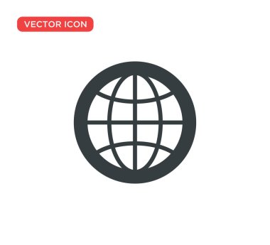 Küre Ağ Simge Vektör Çizim Tasarımı