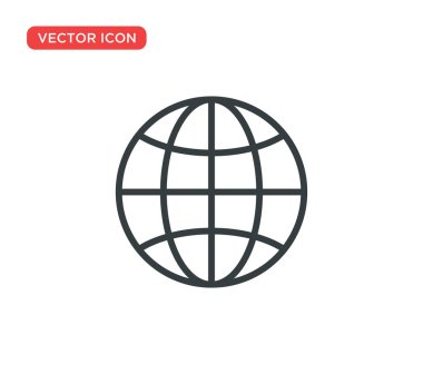 Küre Ağ Simge Vektör Çizim Tasarımı