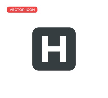 Helipad Icon Vektör Çizim Tasarımı