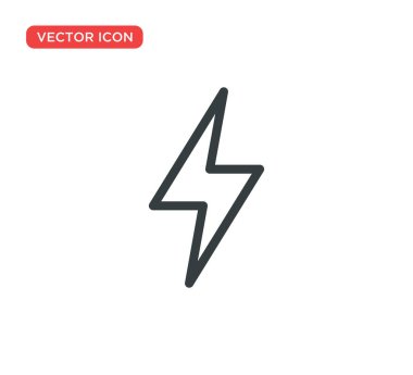 Yıldırım Şimşek İkonu Vektör Çizim Tasarımı
