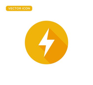 Yıldırım Şimşek İkonu Vektör Çizim Tasarımı