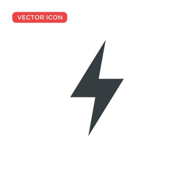 Yıldırım Şimşek İkonu Vektör Çizim Tasarımı