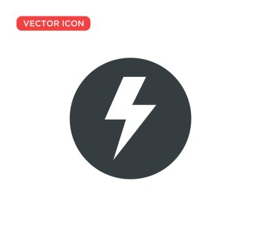 Yıldırım Şimşek İkonu Vektör Çizim Tasarımı