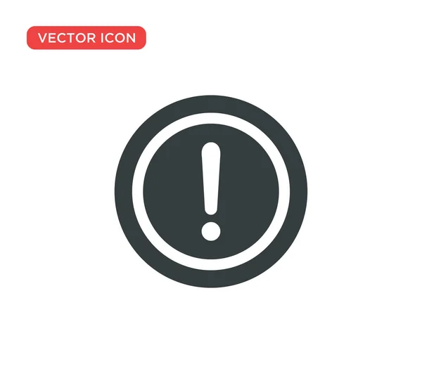 Sinal de Exclamação Icon Vector Ilustração Design — Vetor de Stock