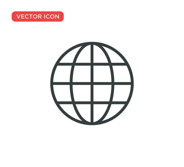 Desain Ikon Vektor Jaringan Globe - Stok Vektor