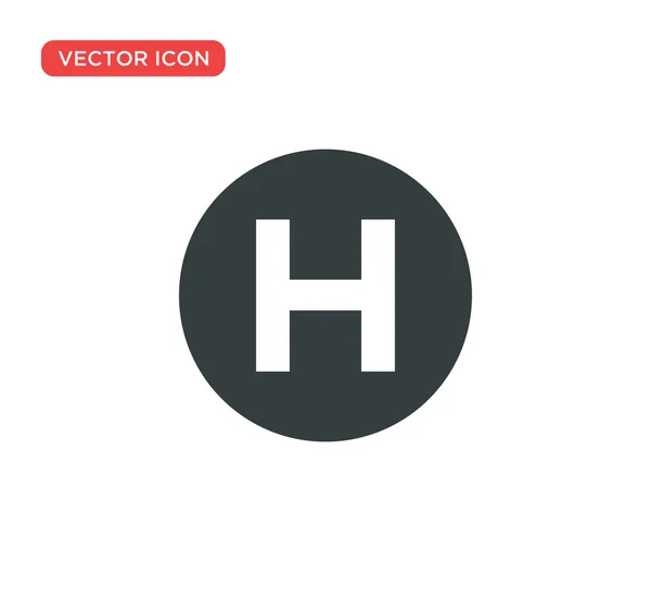 Hubschrauberlandeplatz Icon Vector Illustration Design — Stockvektor