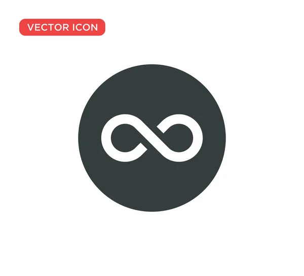 Icono infinito Símbolo Vector Diseño de Ilustración — Vector de stock