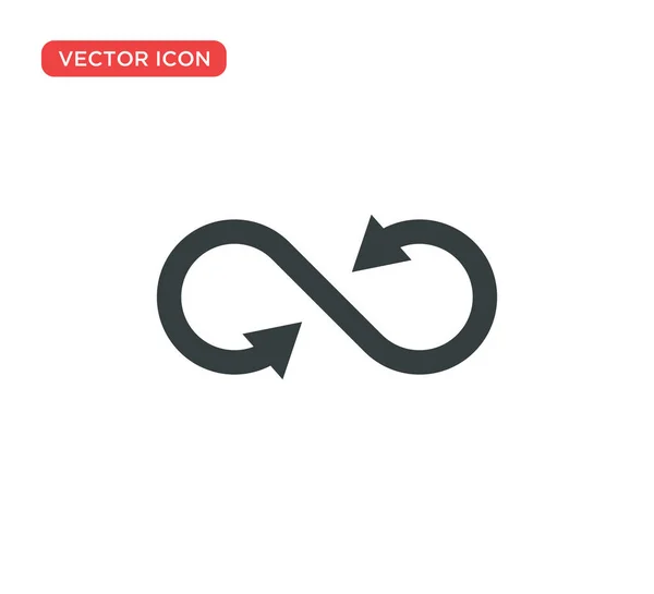 Icono infinito Símbolo Vector Diseño de Ilustración — Vector de stock